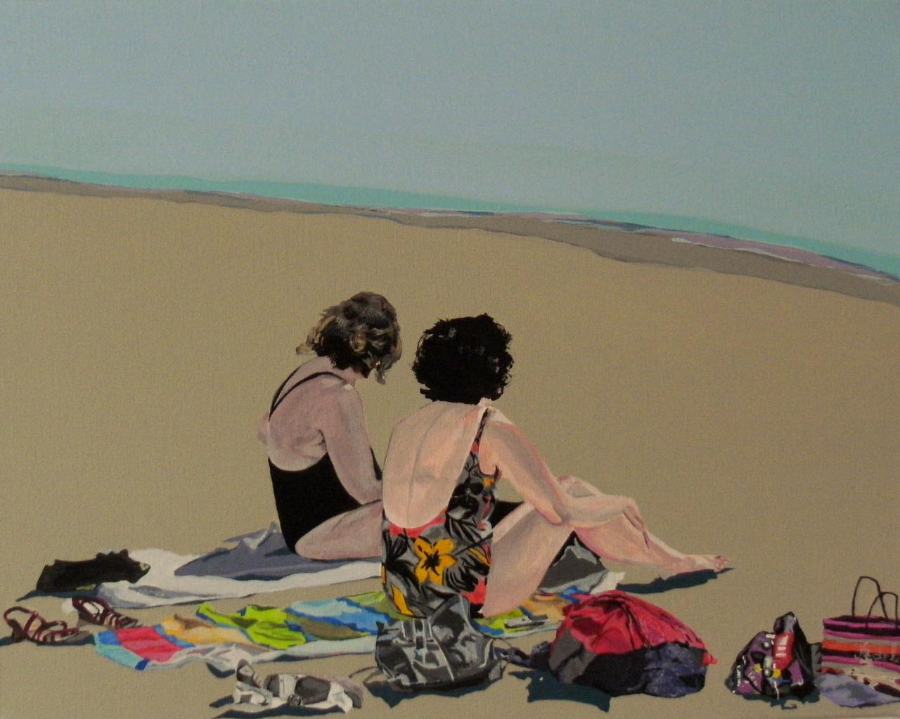 Plage au sac rayé