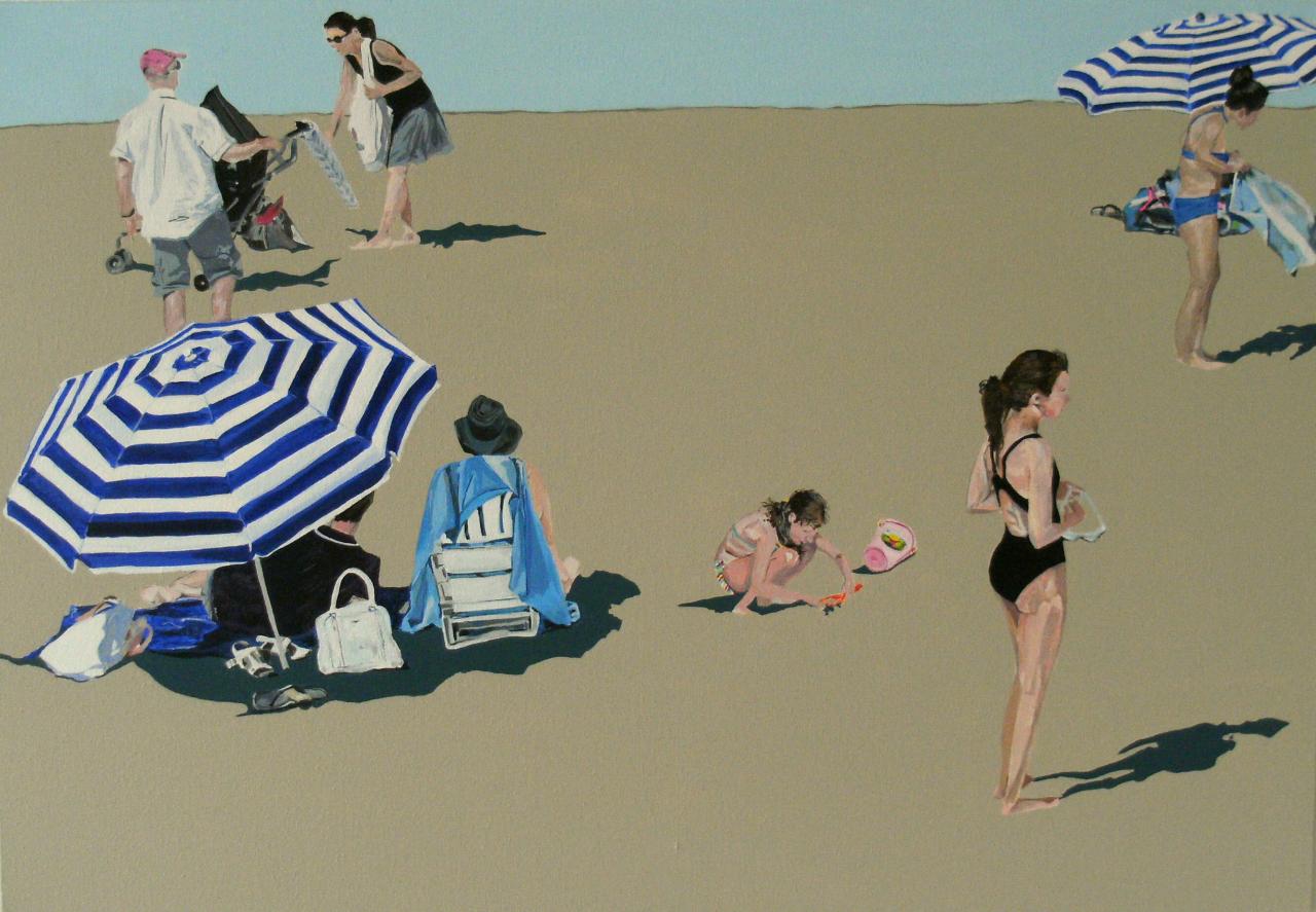 Plage aux deux parasols